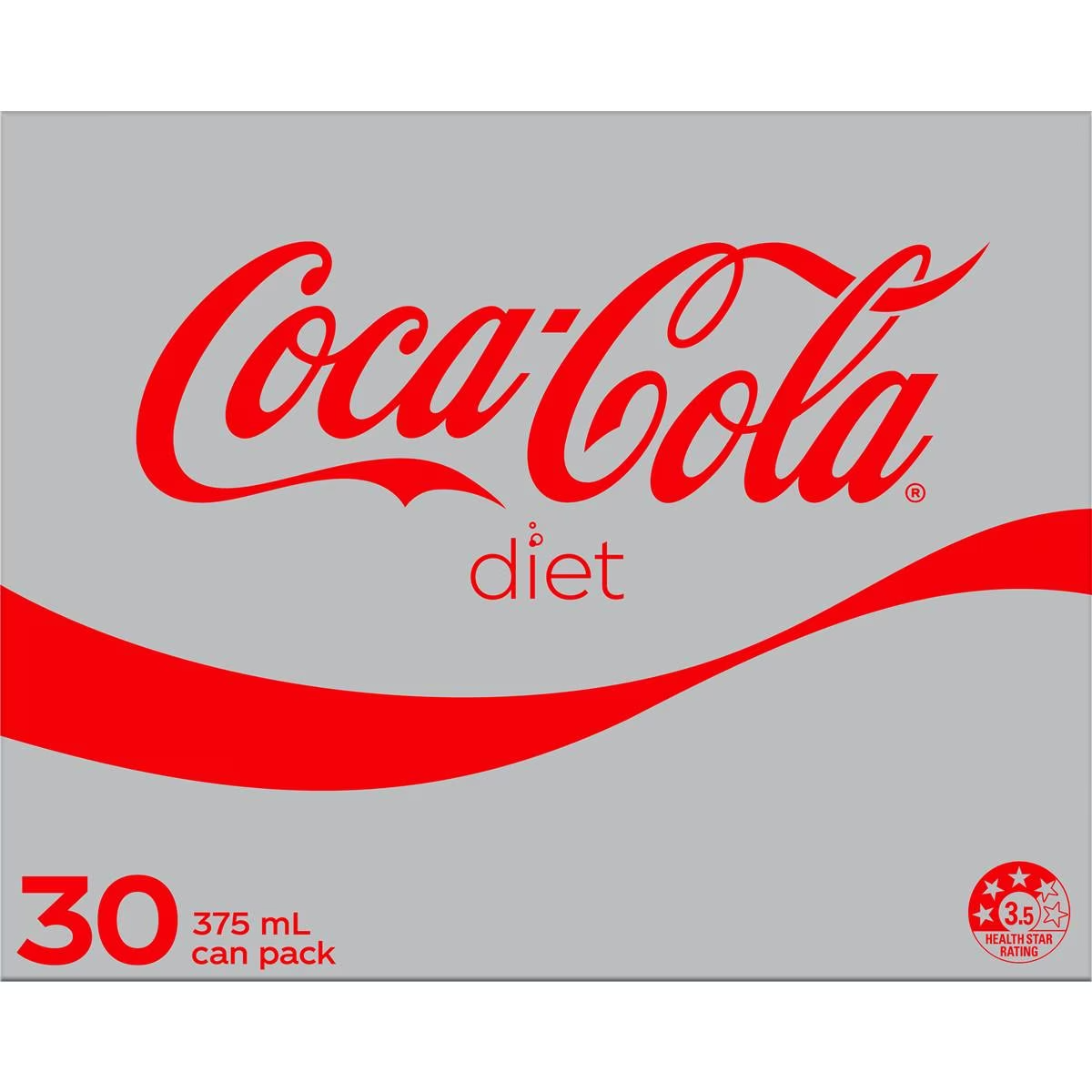 Coca - Cola Diet Soft Drink Multipack Cans 375ml X 30 Pack