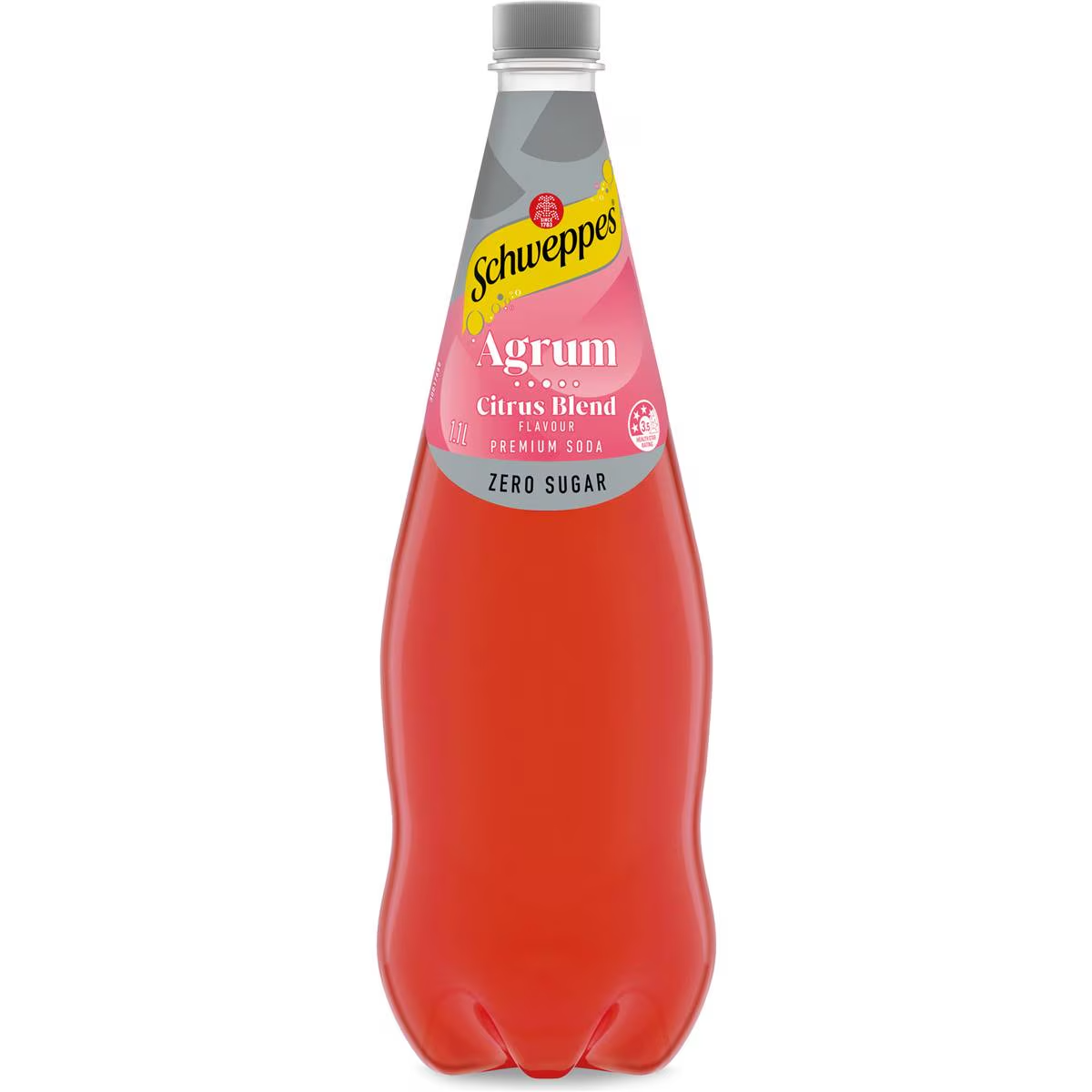 Schweppes Zero Sugar Agrum Citrus Blend Soft Drink Bottle 1.1l