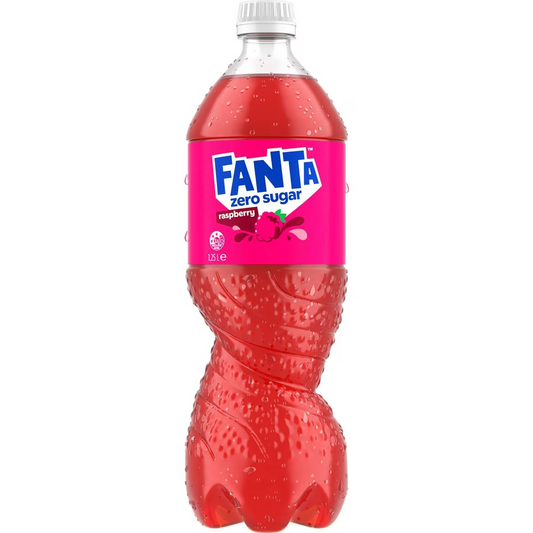 Fanta Raspberry Zero Sugar Soft Drink Bottles 1.25l