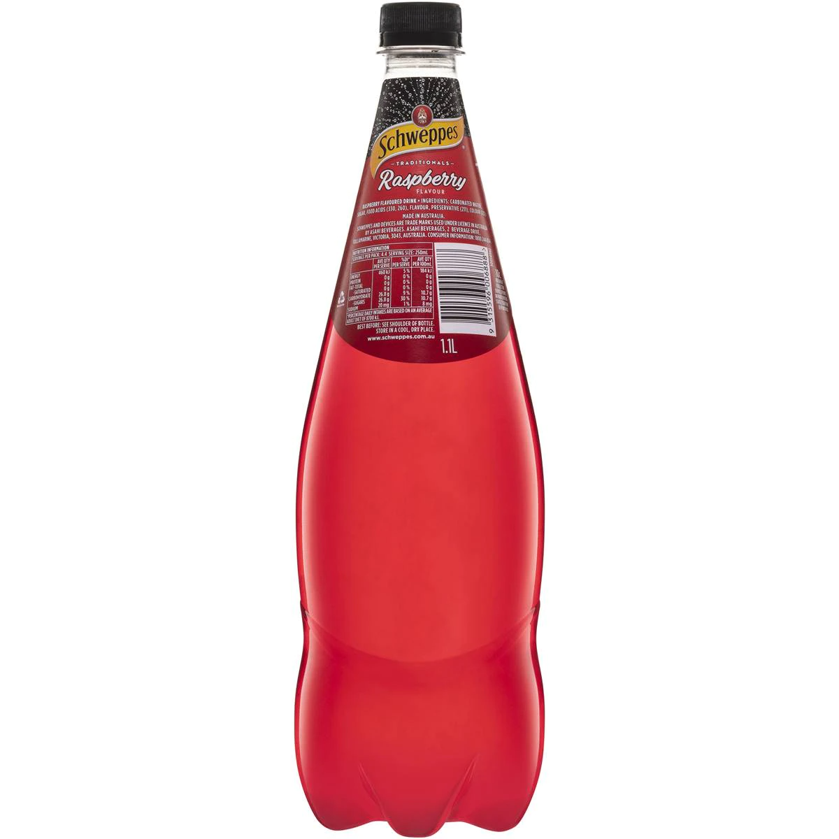 Schweppes Traditional Raspberry Soft Drink Bottle 1.1l