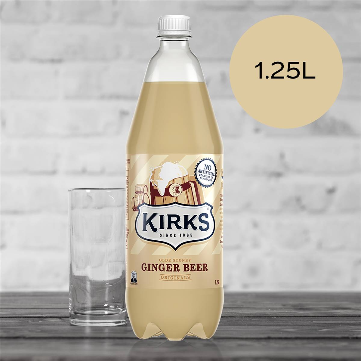 Kirks Ginger Beer Soft Drink Bottle 1.25l