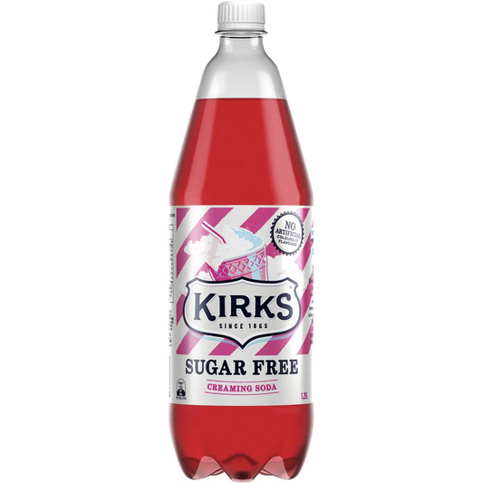 Kirks Sugar Free Creaming Soda Soft Drink Bottle 1.25l