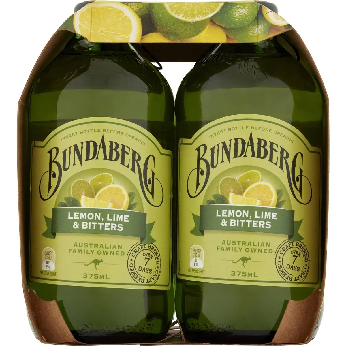 Bundaberg Lemon Lime & Bitters 375ml X4 Pack