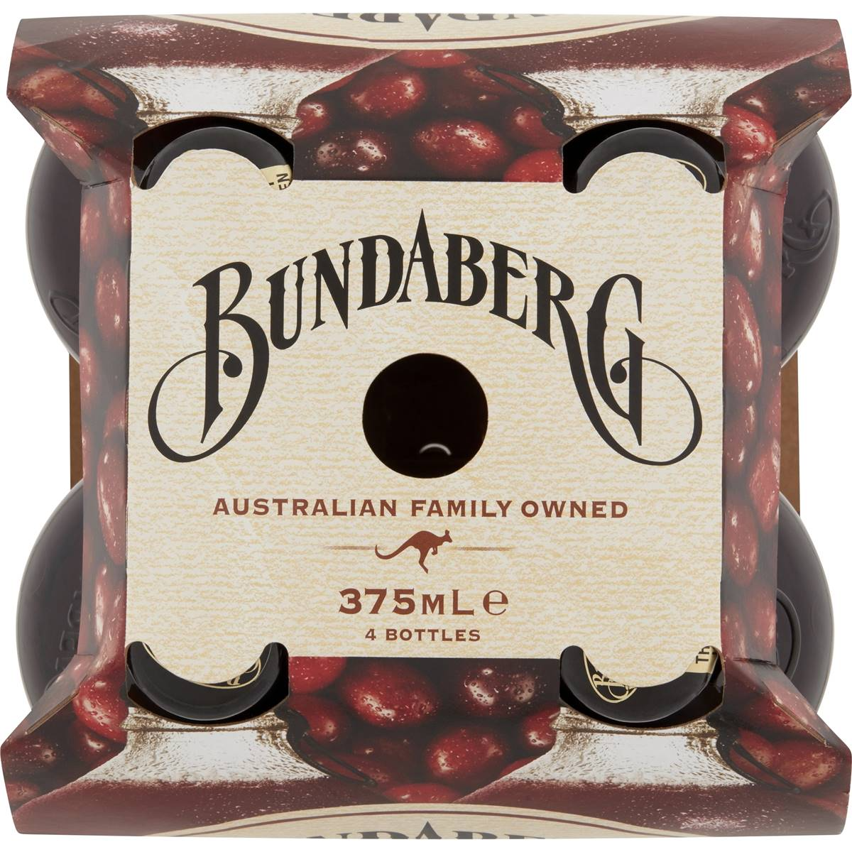 Bundaberg Burgundee Creaming Soda 375ml X4 Pack