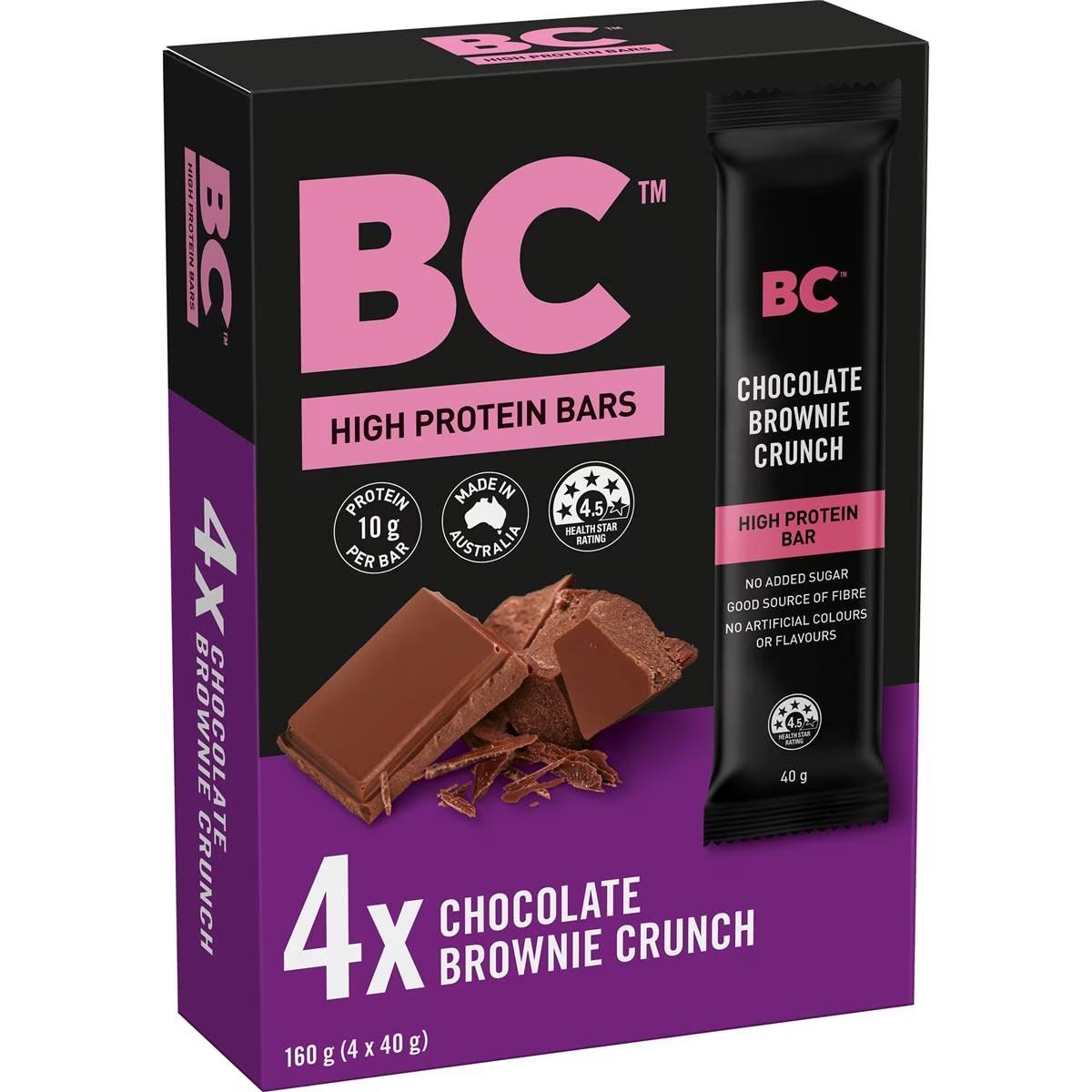 Bc Snacks High Protein Bars Chocolate Brownie Crunch 4 Pack