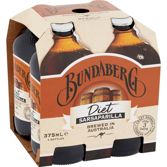 Bundaberg Diet Sarsaparilla 375ml X4 Pack