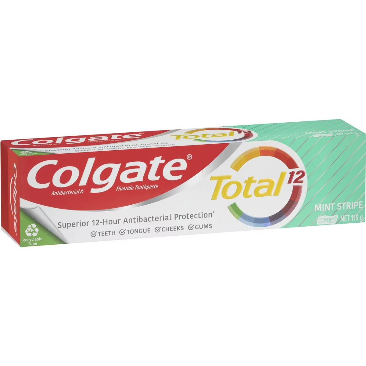 Colgate Antibacterial Toothpaste Total Mint Stripe Gel 115g