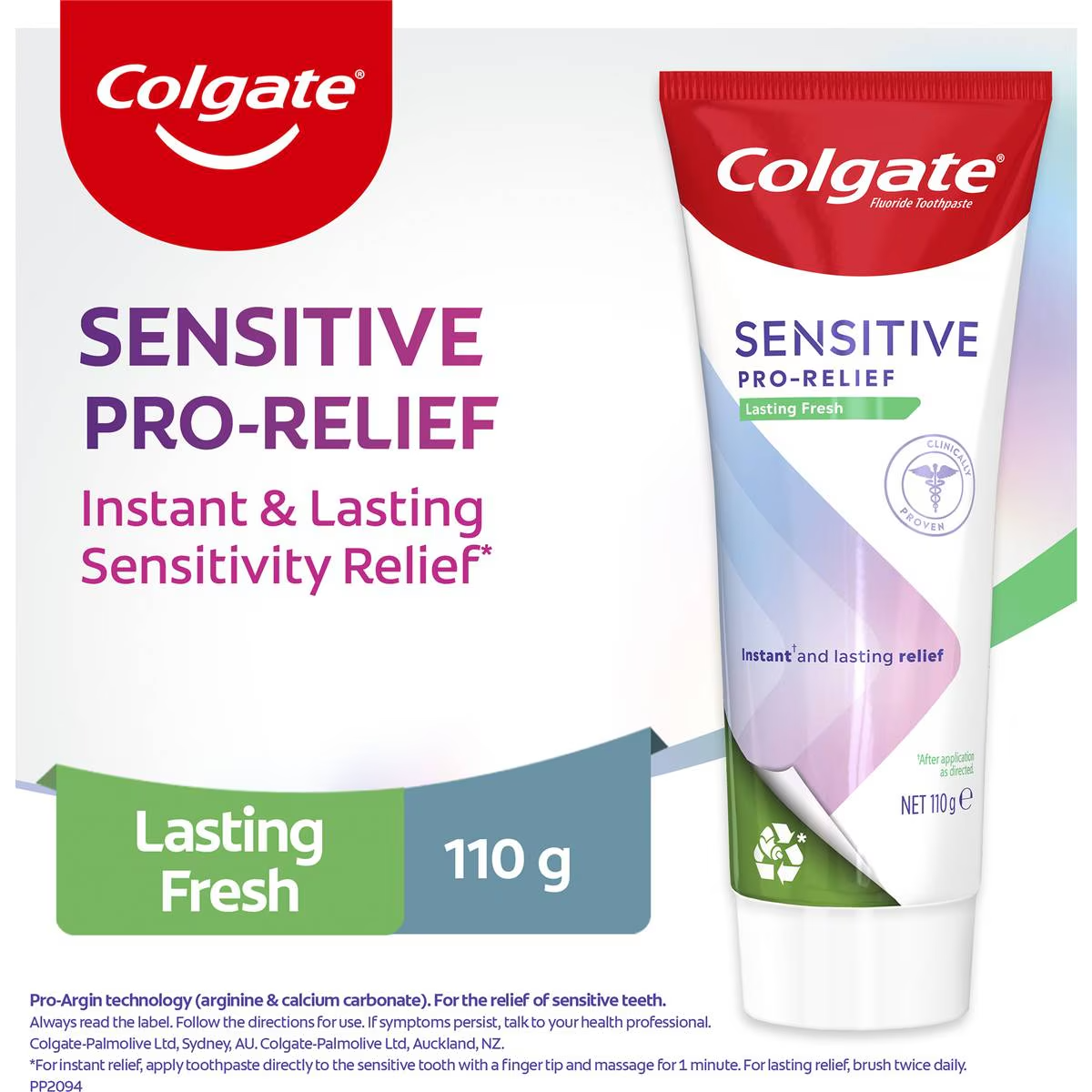 Colgate Sensitive Pro-relief Toothpaste Lasting Fresh 110g