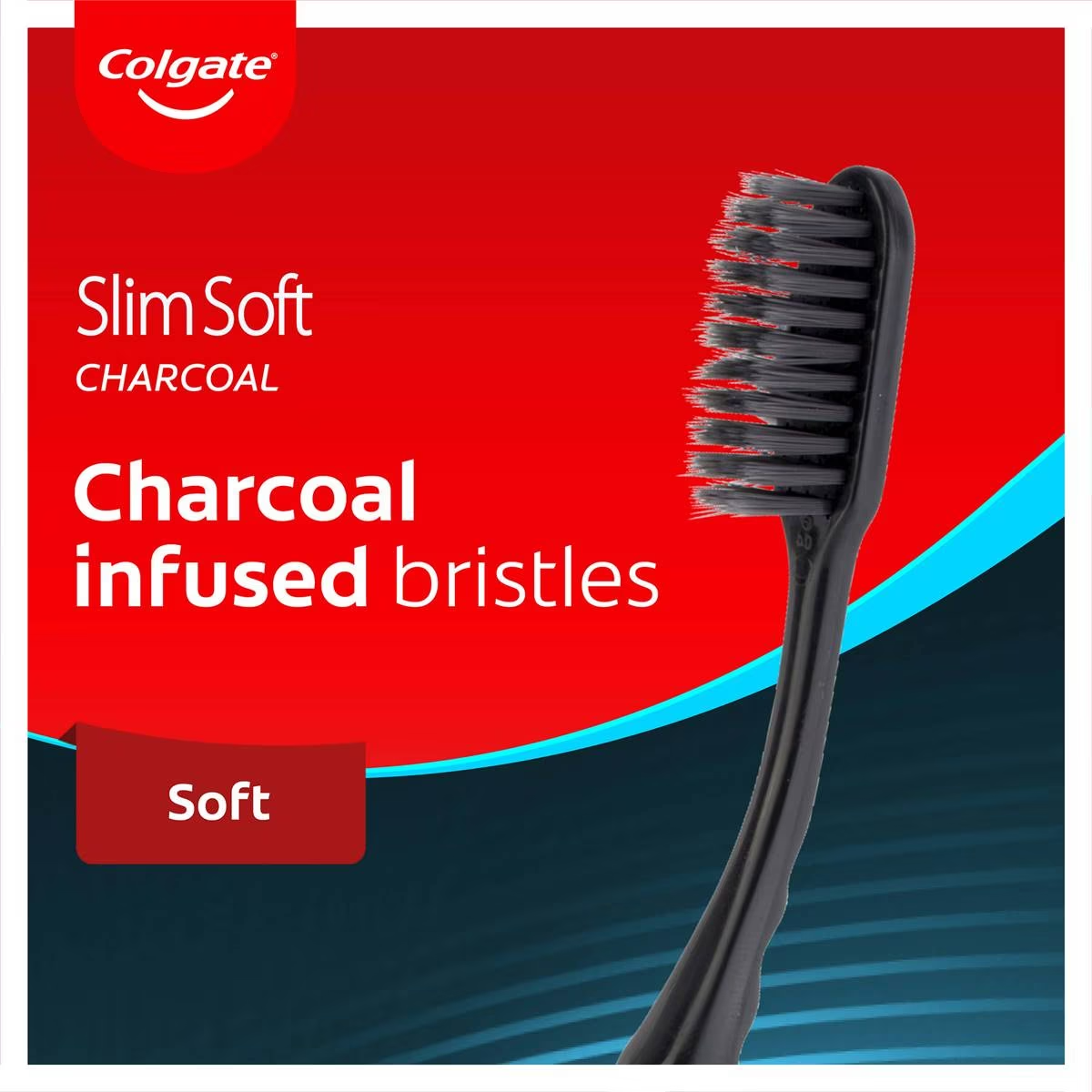 Colgate Toothbrush Slim Soft - Charcoal Infused 1 Pack