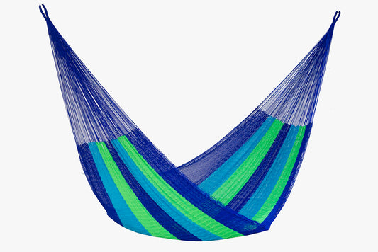 Mayan Legacy Queen Size Super Nylon Mexican Hammock in Oceanica Colour