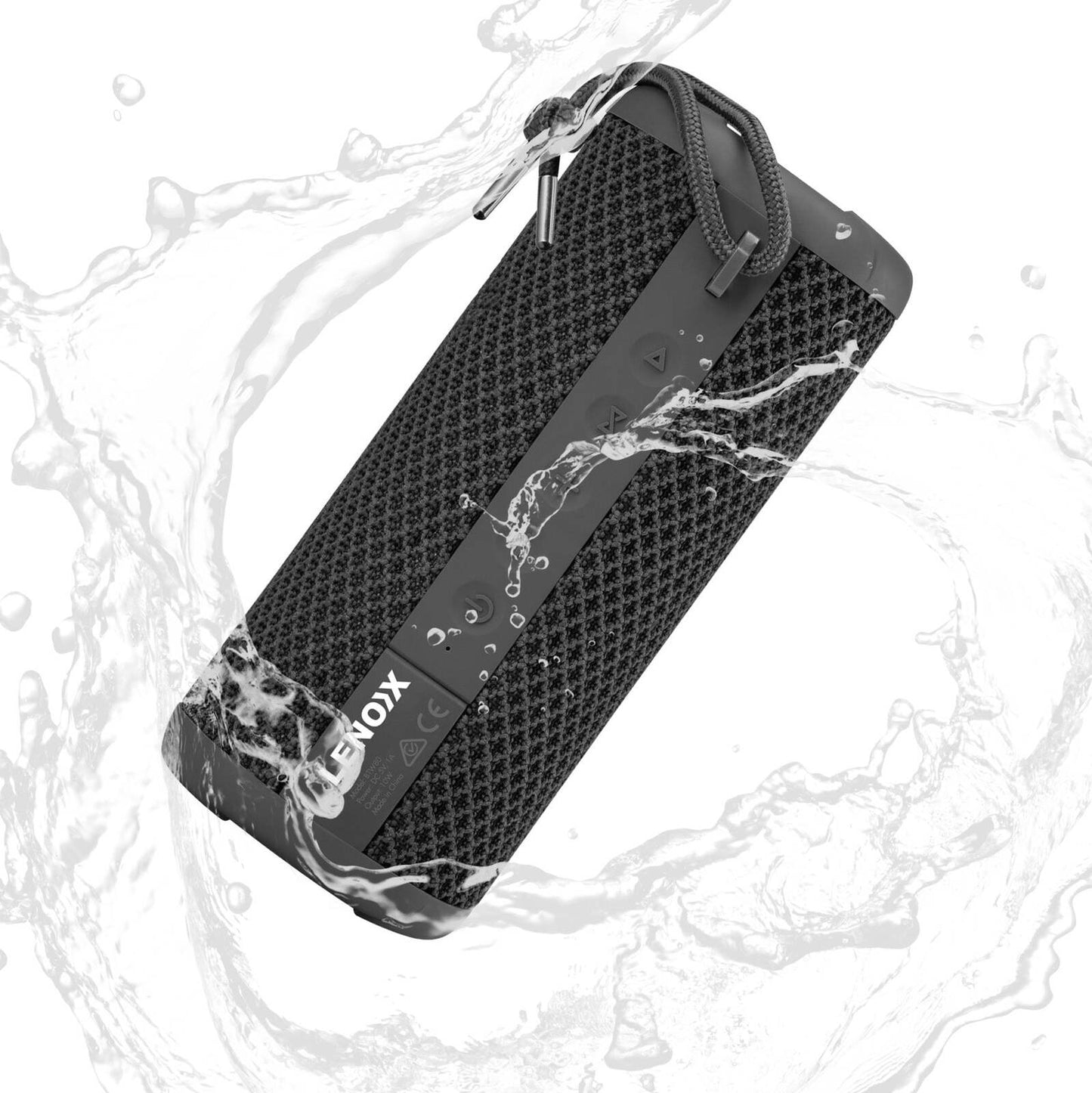 IPX7 Waterproof & Portable Bluetooth Speaker (Black) 10W, 360 Audio