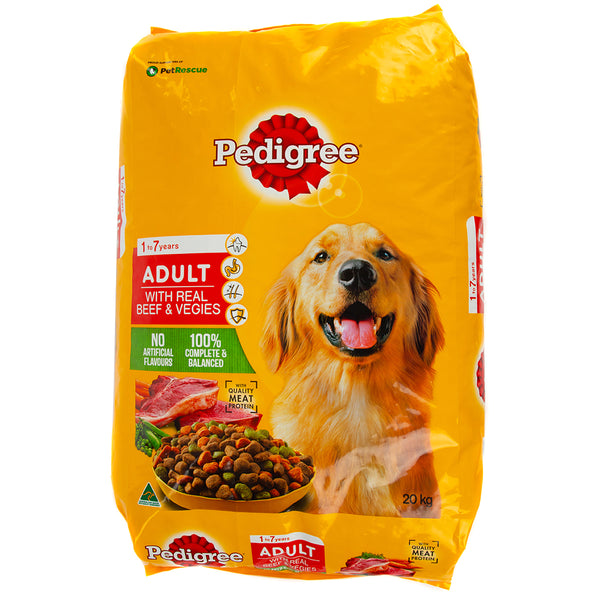 Pedigree Vital Protection 1-7 Years Adult Dog Food With Beef & Vegetables 20kg