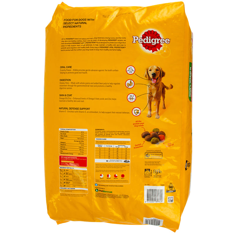 Pedigree Vital Protection 1-7 Years Adult Dog Food With Beef & Vegetables 20kg