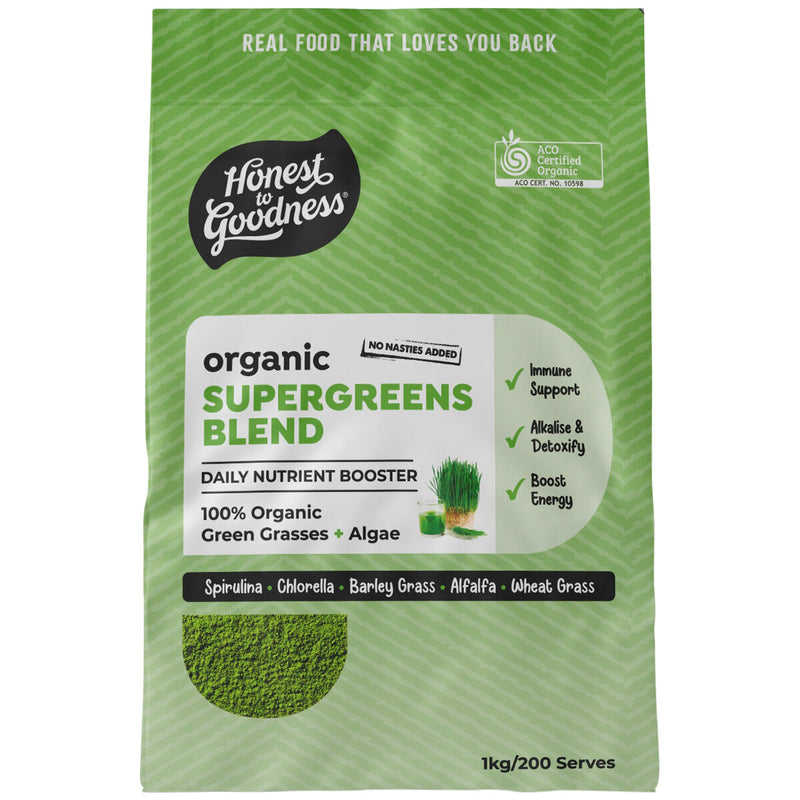 Honest to Goodness Organic Supergreens Blend Powder 1kg