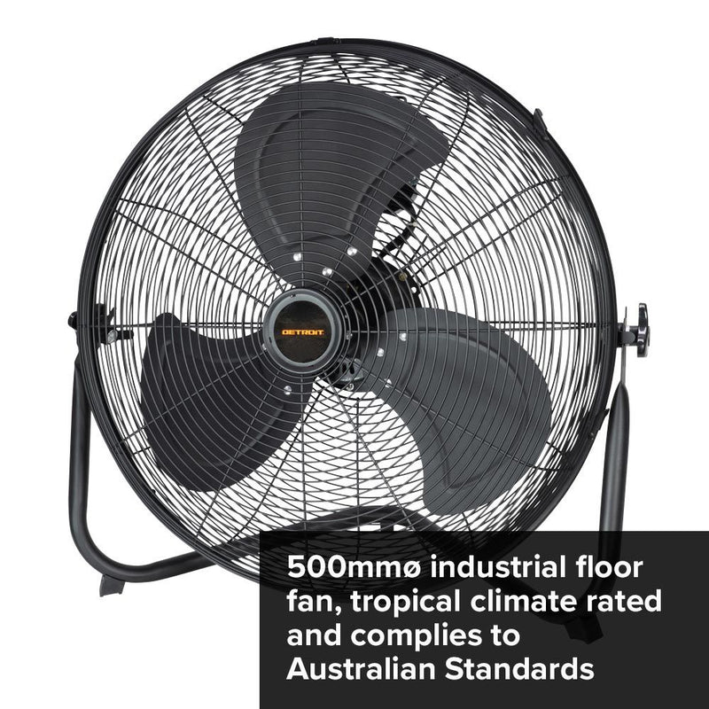 DETROIT Industrial Floor Fan 500mm FANFLOOR