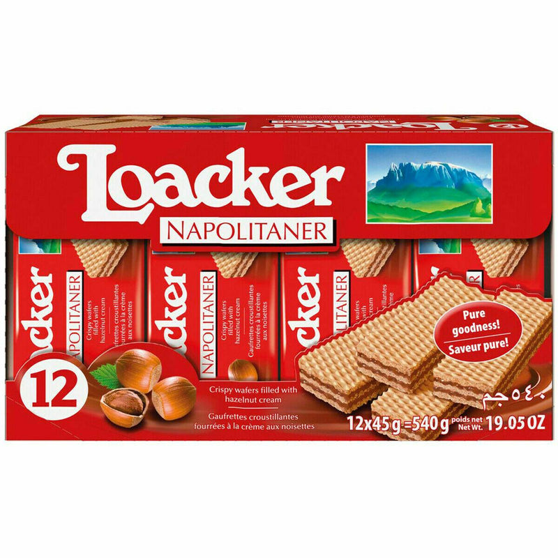 Loacker Napolitaner Bars 12 x 45g