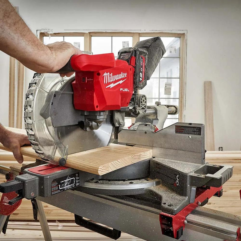 MILWAUKEE 18V FUEL 305mm Dual Bevel Sliding Compound Mitre Saw w. One-Key Skin M18FMS3050