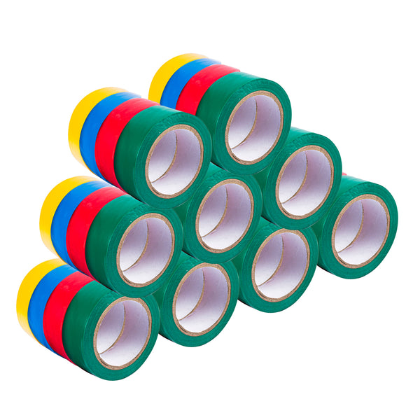 Handy Hardware 72PCE Electrical Tape Multi Colours Durable Strong 18mm x 15m