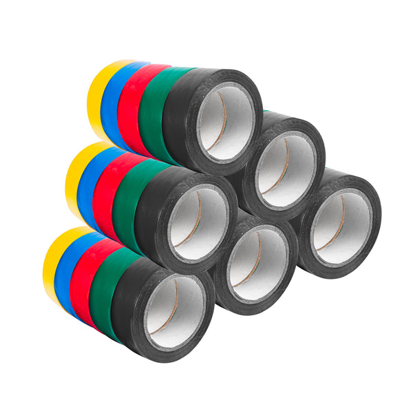 Handy Hardware 240PCE Electrical Tape Multi Colours Durable Strong 19mm x 3m