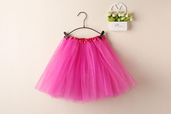 New Adults Tulle Tutu Skirt Dressup Party Costume Ballet Womens Girls Dance Wear, Hot Pink, Adults