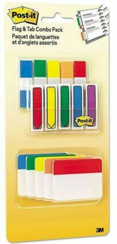 3M Post-it Flags and Tabs Combo Pack Assorted Primary Colors 230/Pack